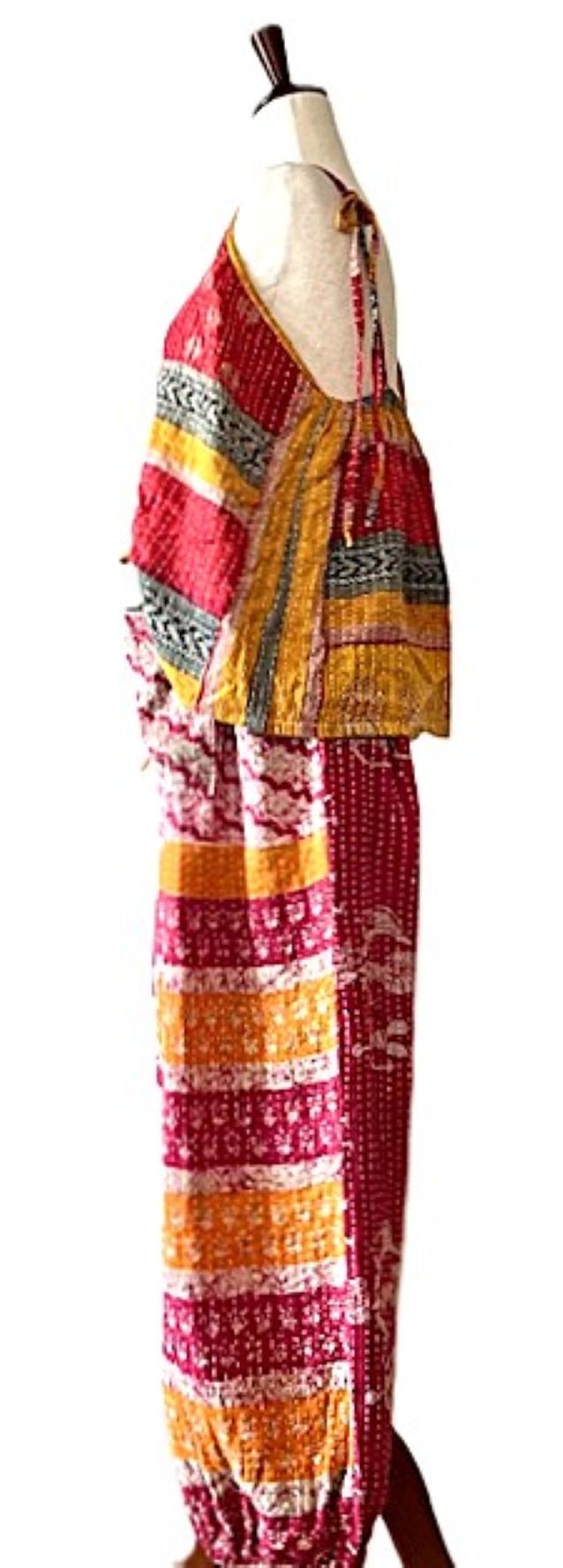 Kantha Bae Cool Kantha Cotton Joggers. Best Seller (Fuschia Orange)
