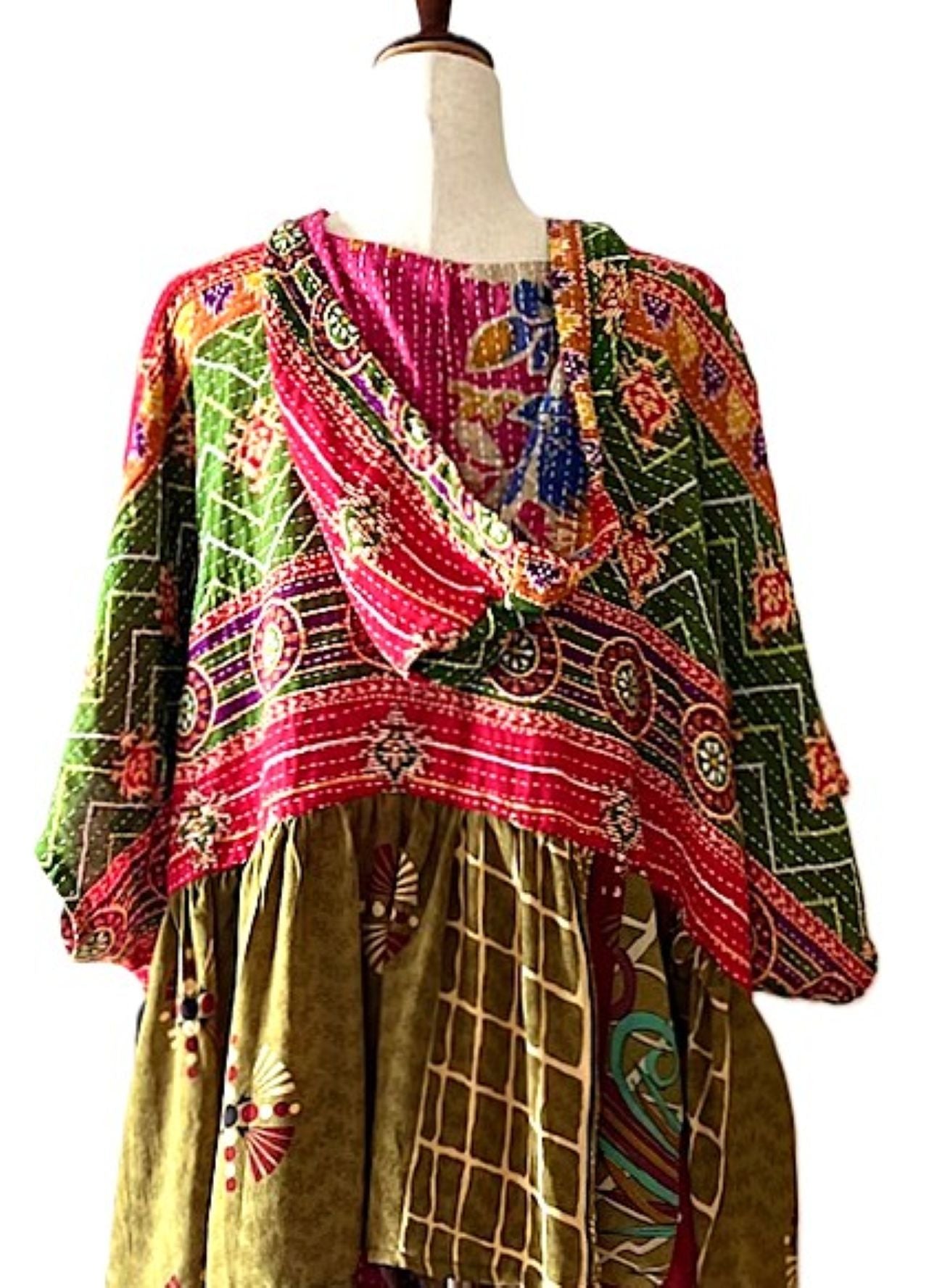 Kantha Bae Cosmic Hoodie, A New Easy Basic (Green Gold)