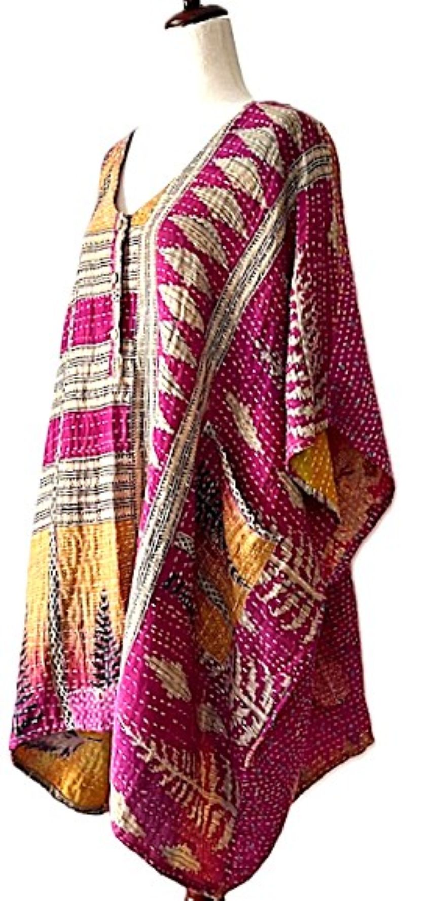 Kantha Bae Mini Muu Colorful Tunic (Olive Purple)