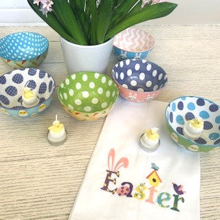 Easter Bowls In Assorted Holiday Characters. Festive and Fun