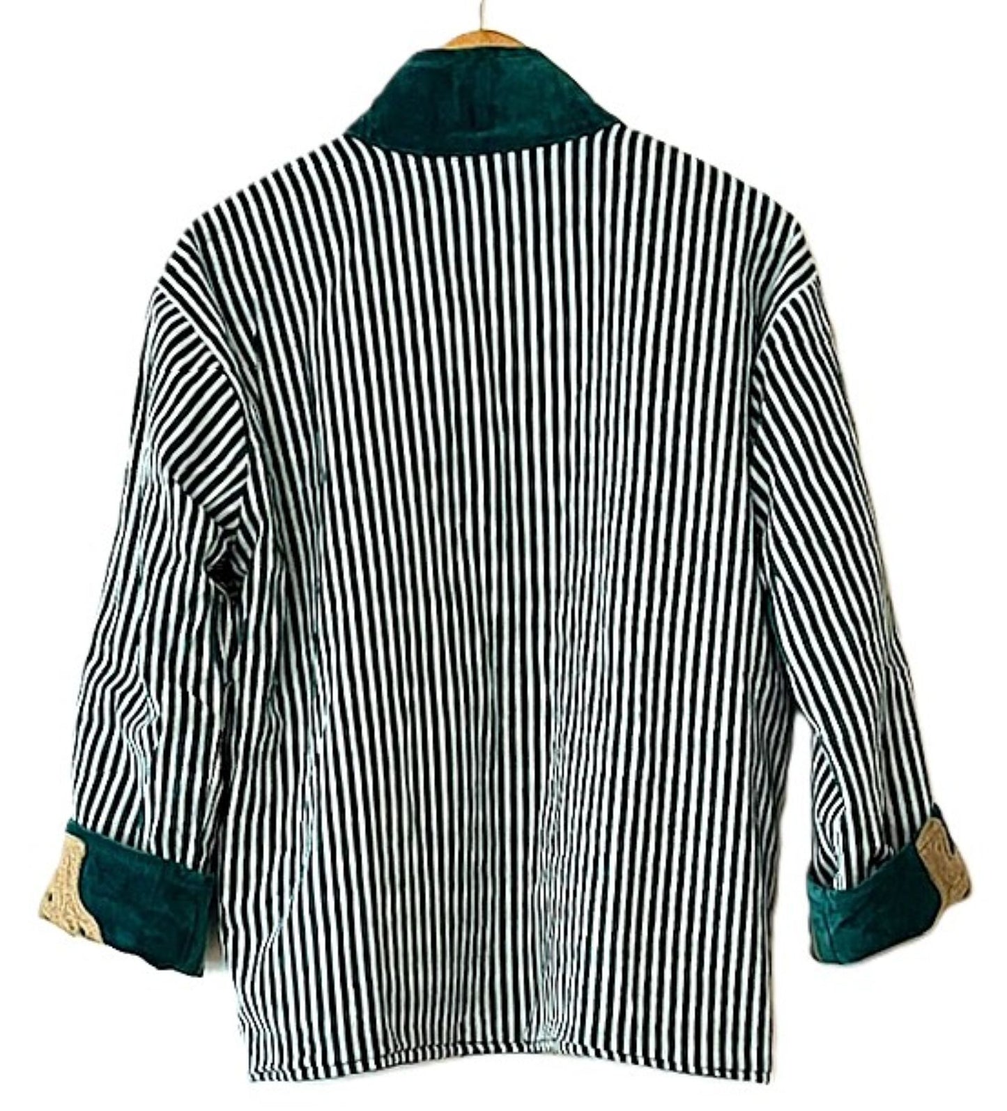 Jacket, Peace, Love, And Nature Handmade Suzani Velvet Jacket Fully Reversible: 60's Revival