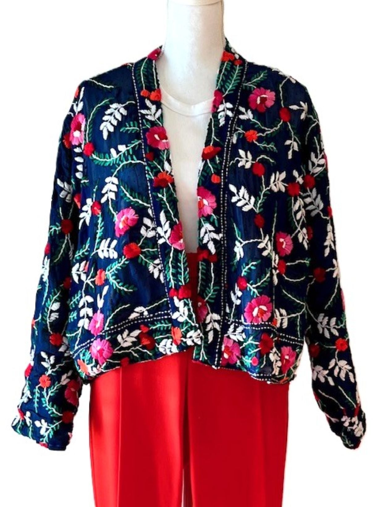 Embroidered Stylish Designer Jackets: Fresh For The New Season. (Navy or Green)