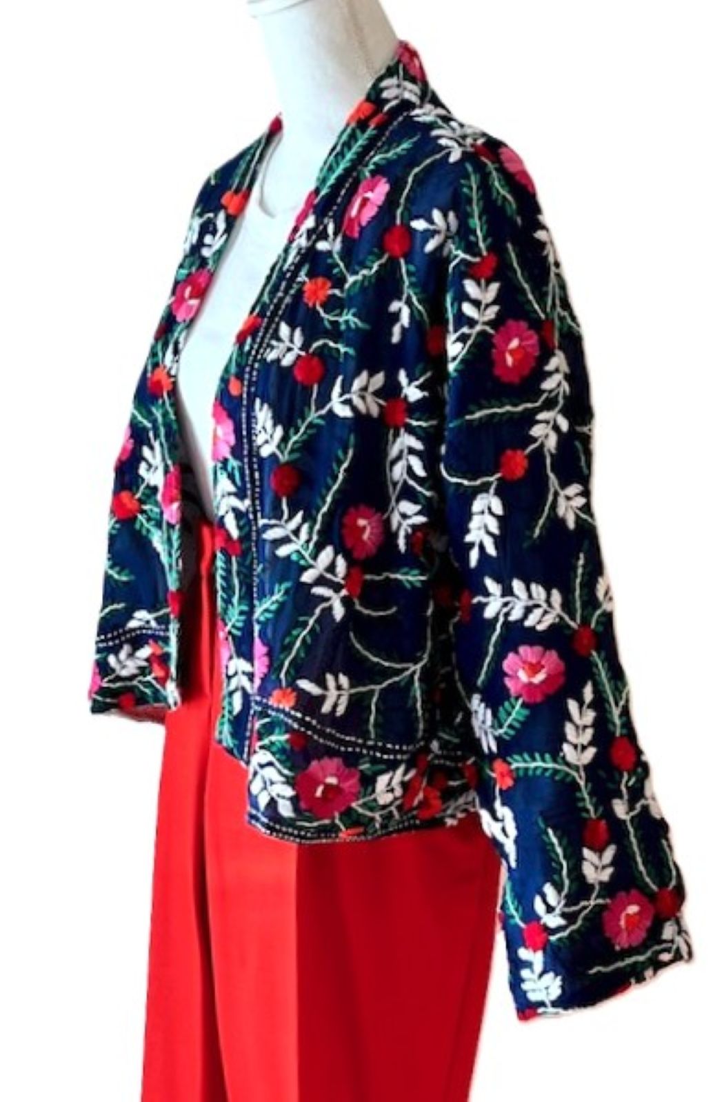 Embroidered Stylish Designer Jackets: Fresh For The New Season. (Navy or Green)