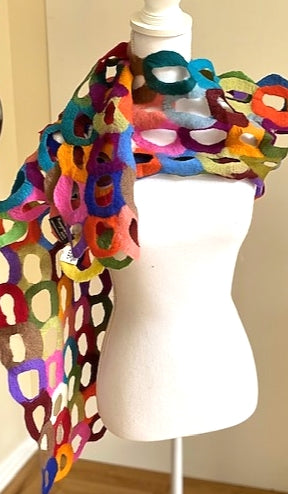 Runway Worthy, Add This Dramatic Artisan Ring Shawl To Your Basics. (Rainbow)