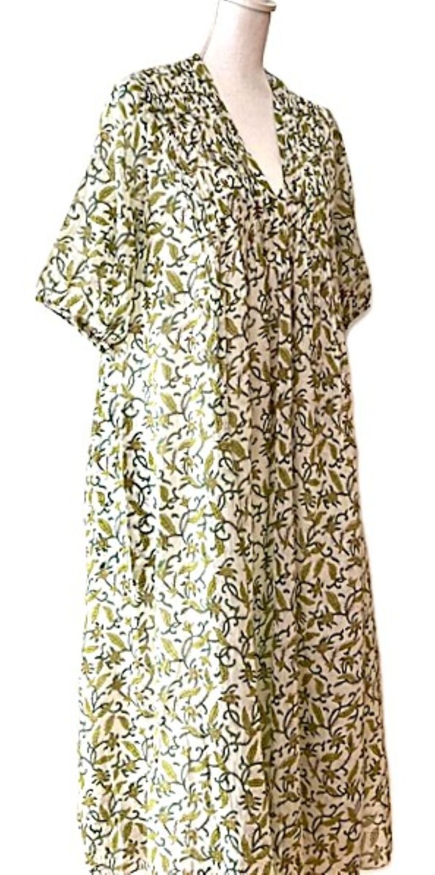 Dresses: Midi Floral Block Print Is Appealing and Comfortable.