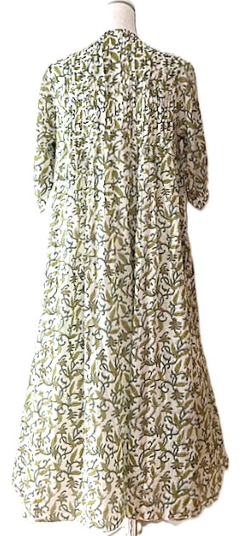 Dresses: Midi Floral Block Print Is Appealing and Comfortable.