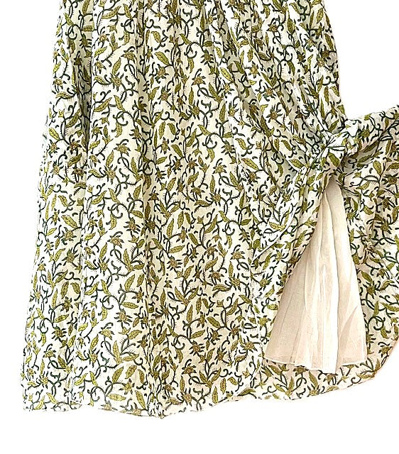 Dresses: Midi Floral Block Print Is Appealing and Comfortable.