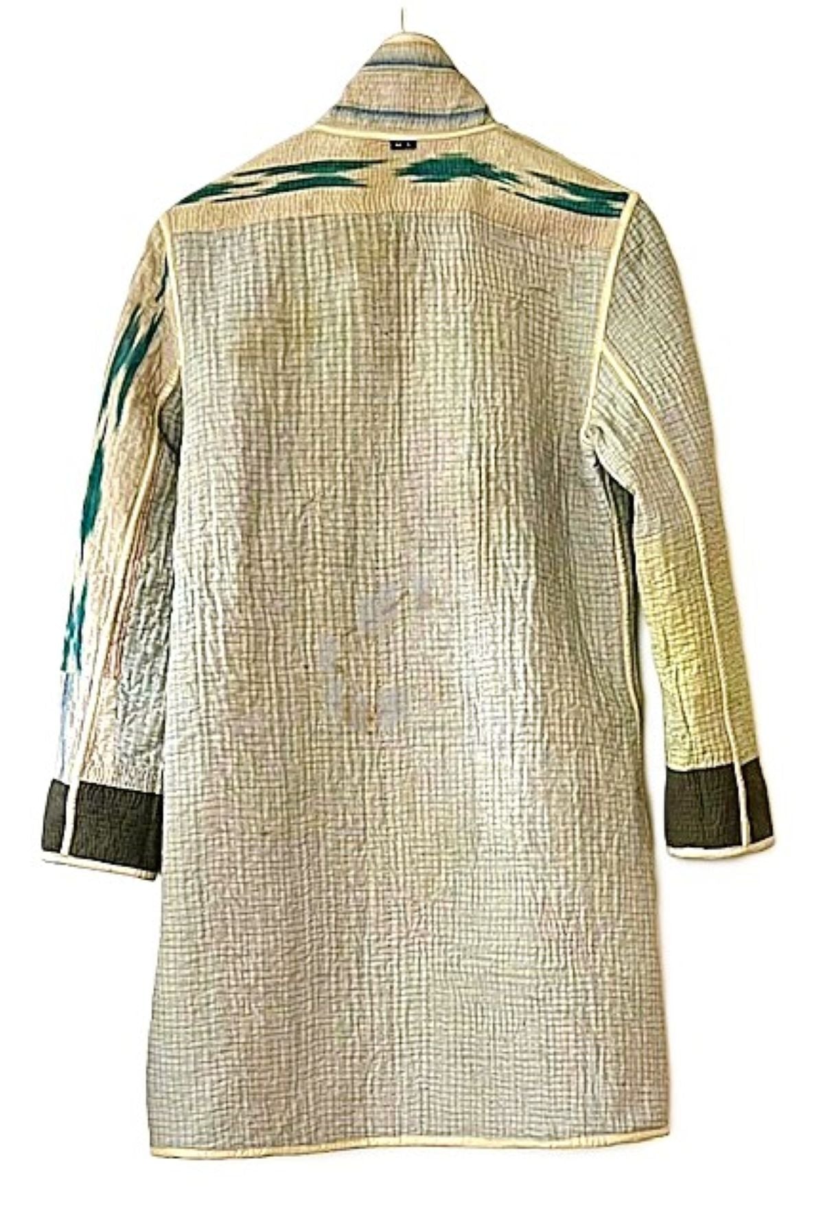 Specialty Collection: Unique Bohemian Outerwear Patchwork Coat Fully Reversible. (Teal)