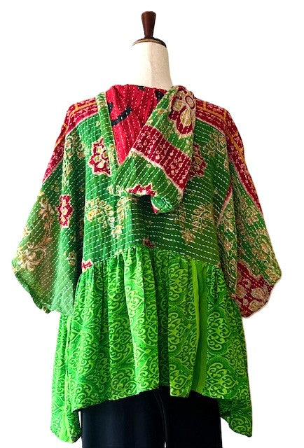 Kantha Bae Cosmos Hoodie, A New Easy Basic (Green)