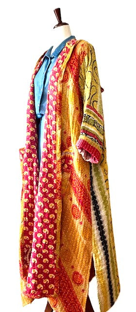 Kantha Bae's NEW Koverlet Rising Sun Coat. It's A Beauty (Red Orange)