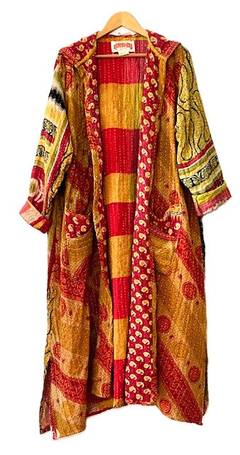 Kantha Bae's NEW Koverlet Rising Sun Coat. It's A Beauty (Red Orange)