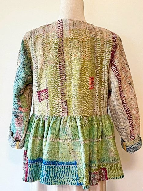 Wearable Art In This Elaborate Multi Colored Hand Woven Short Jacket