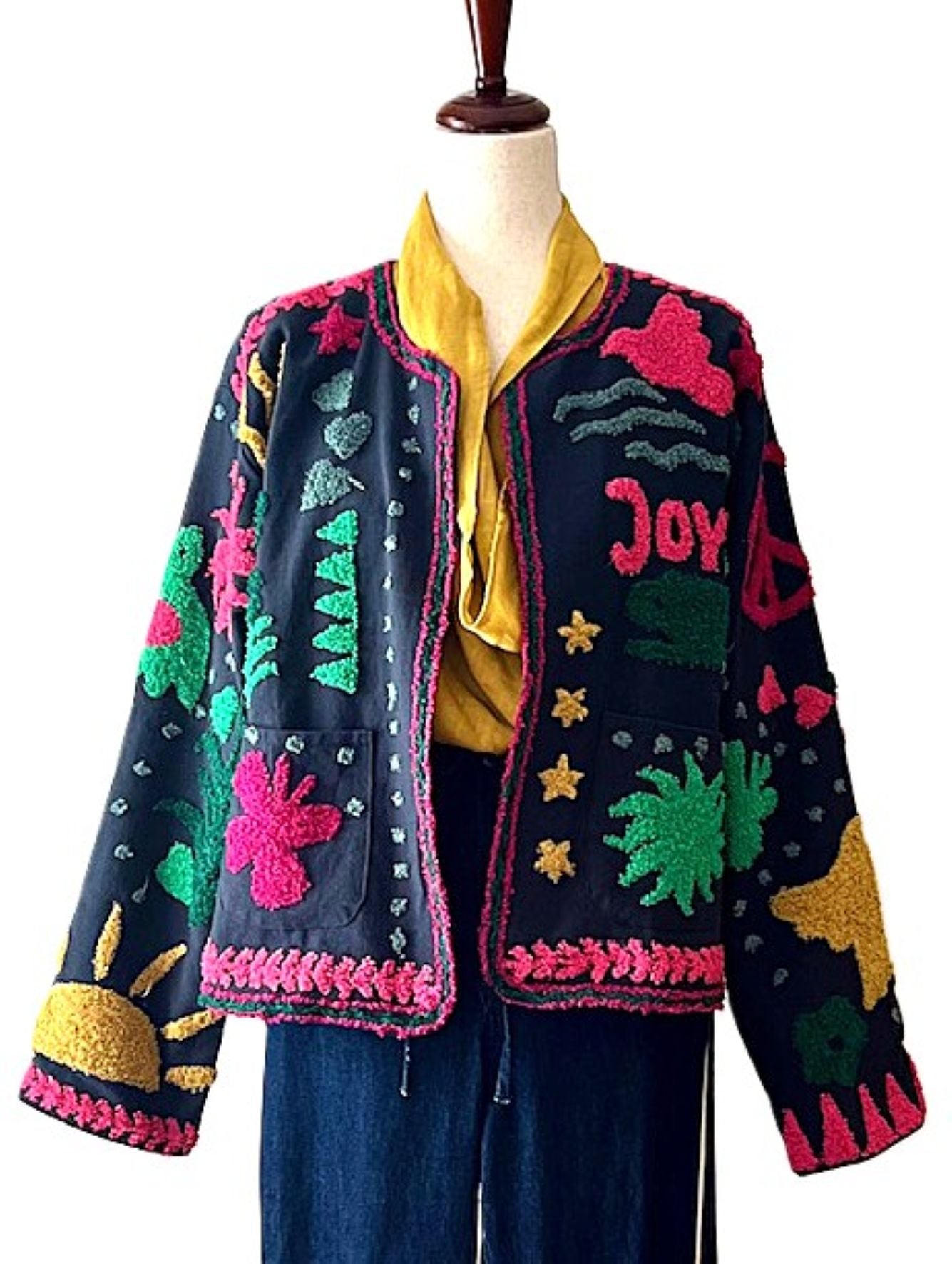 Jacket, Wearable Art Blends Traditional Art With Contemporary Fashion. Whimsical.