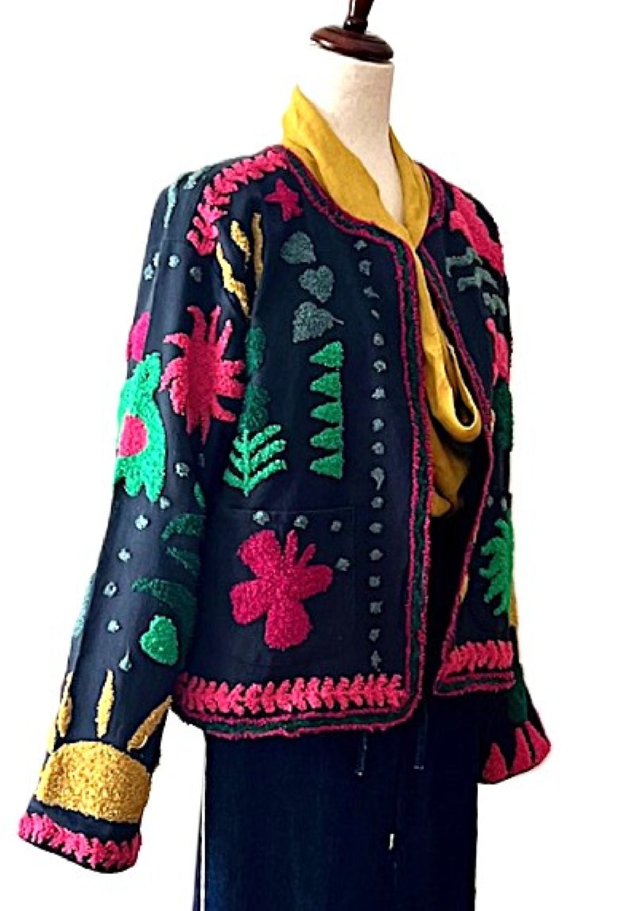 Jacket, Wearable Art Blends Traditional Art With Contemporary Fashion. Whimsical.