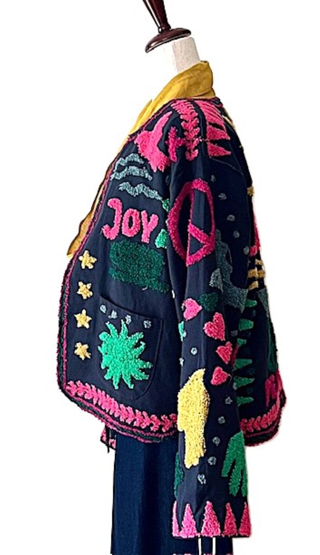 Jacket, Wearable Art Blends Traditional Art With Contemporary Fashion. Whimsical.