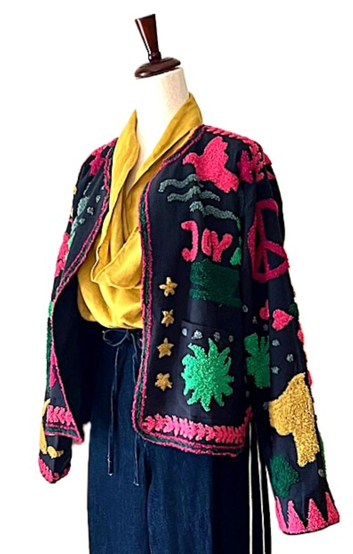 Jacket, Wearable Art Blends Traditional Art With Contemporary Fashion. Whimsical.