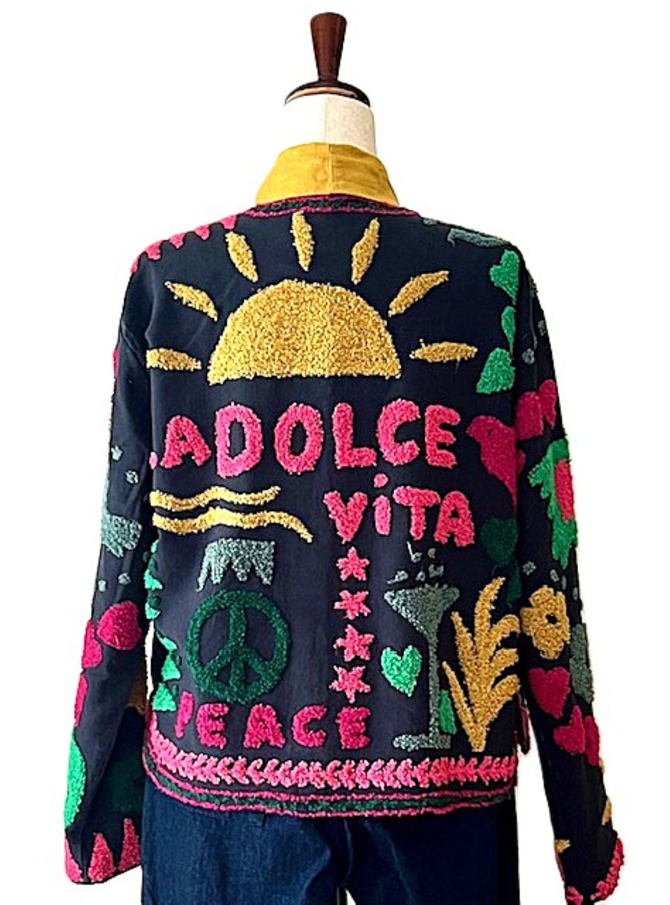 Jacket, Wearable Art Blends Traditional Art With Contemporary Fashion. Whimsical.