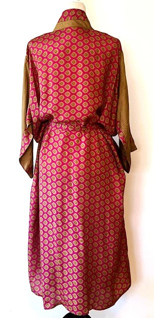 Dolman Sleeve Silk Kimono Duster Dress, Stunning