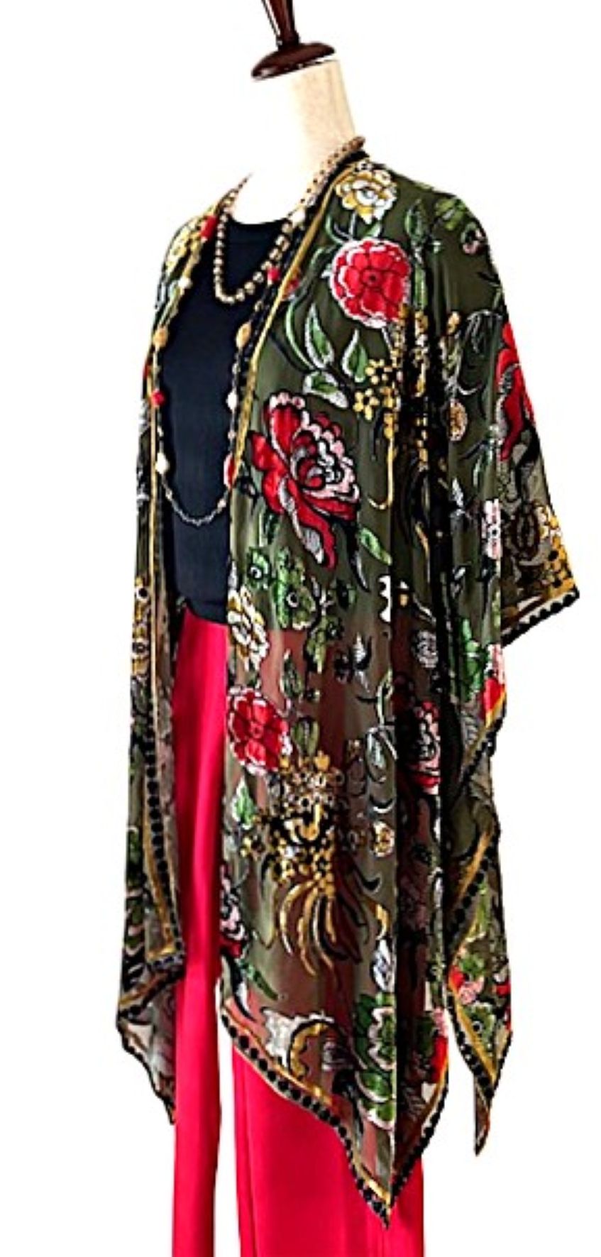 Specialty Collection: Specialty Collection: Velvet Muse Burnout Kimono. Stunning.