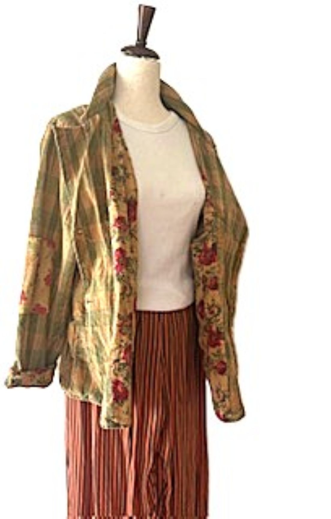 Long Sleeve Designer Rose Garden Views Jacket, The New Basic And Fully Reversible.