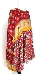 Artisan Quilt Mini Dress. Comfortable, Soft, and Very Chic (Abstract Floral Yellow)
