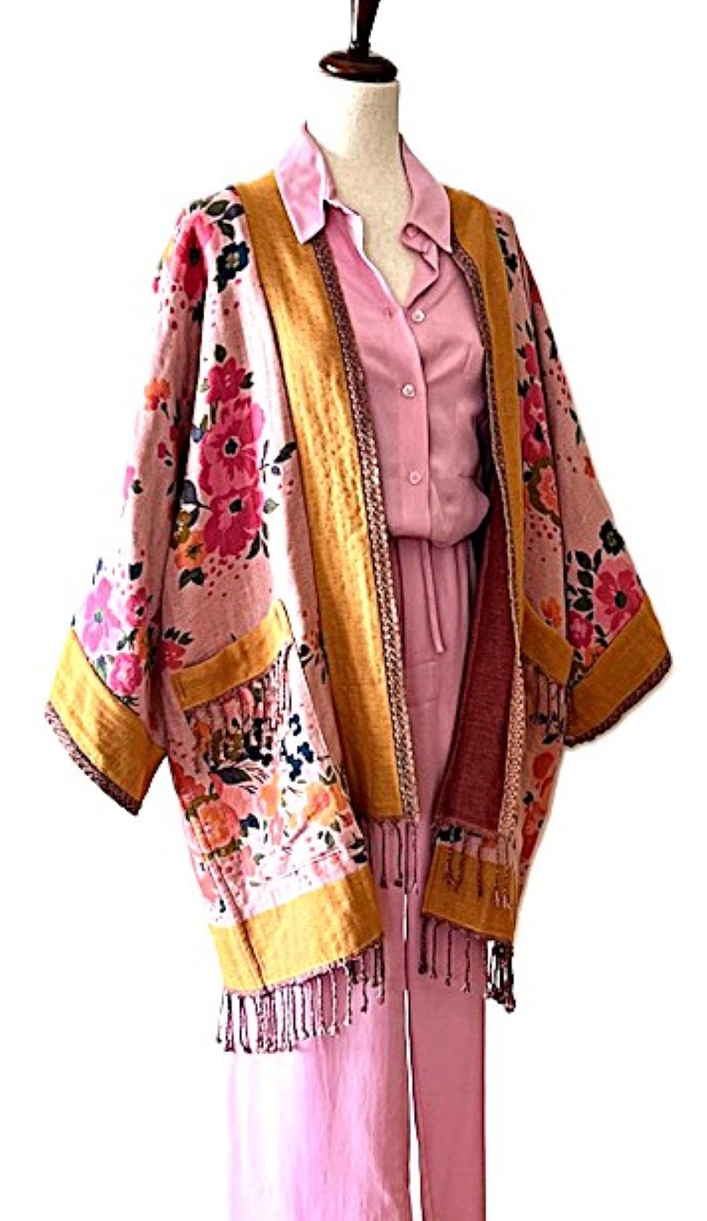 Specialty Collection: The Traditional Kimono Jacket With A Contemporary Twist (Pink)