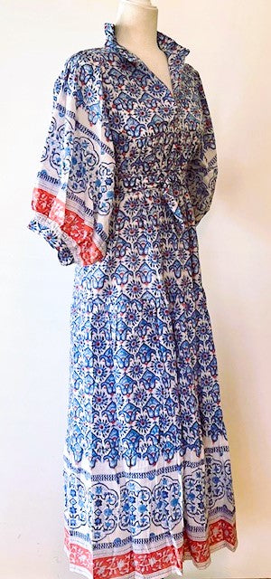 Paisley Printed Long Cotton Maxi Dress. Impressive