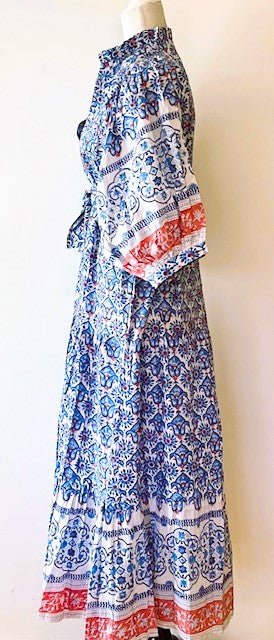 Paisley Printed Long Cotton Maxi Dress. Impressive