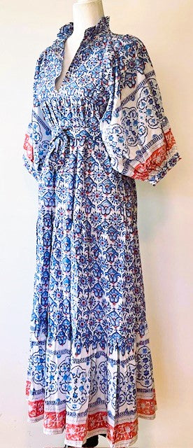 Paisley Printed Long Cotton Maxi Dress. Impressive