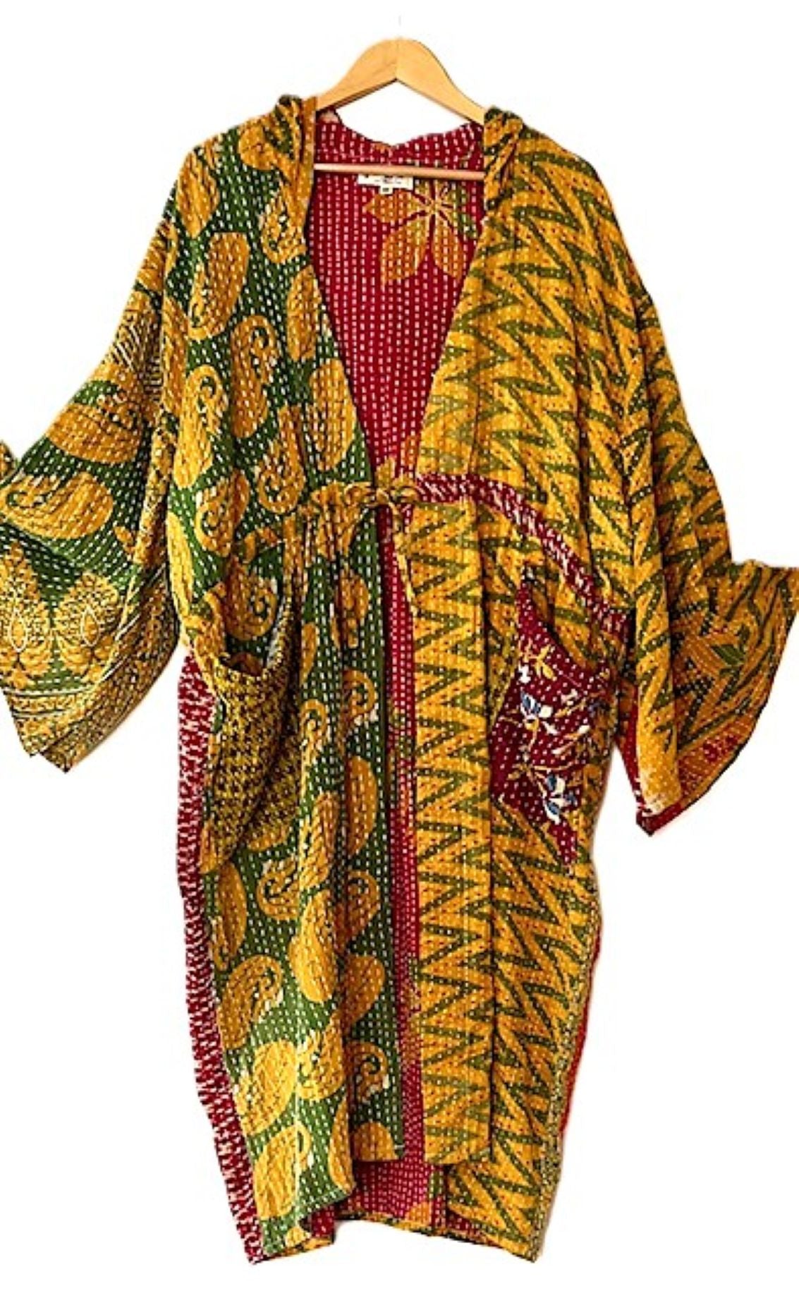 Kantha Bae Dreamweaver Hoodie Kimono Is Magical. Gold