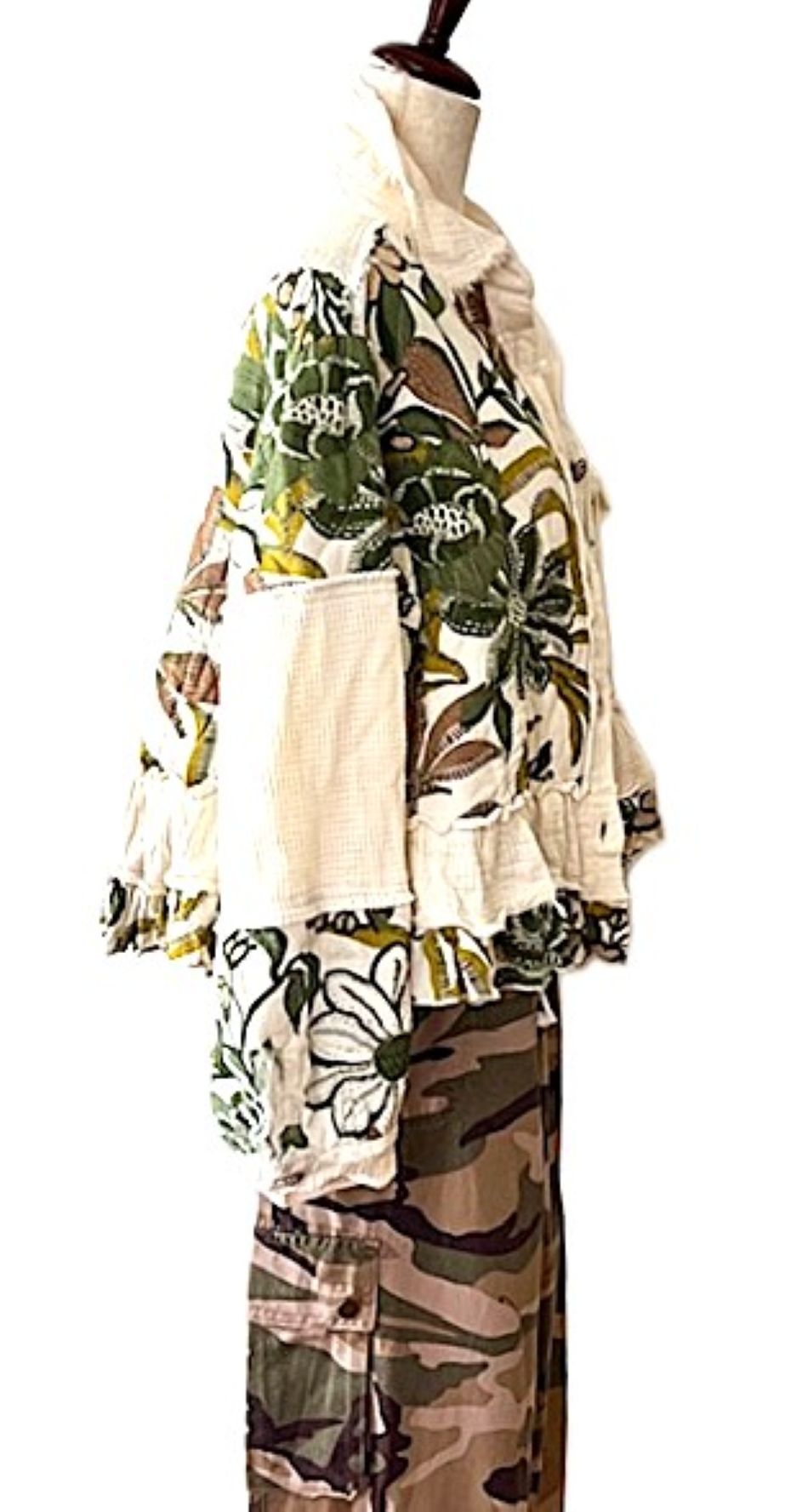 Jacket: Short Vintage Style Floral Pattern Boho Top, The Perfect Top Layer All Year.