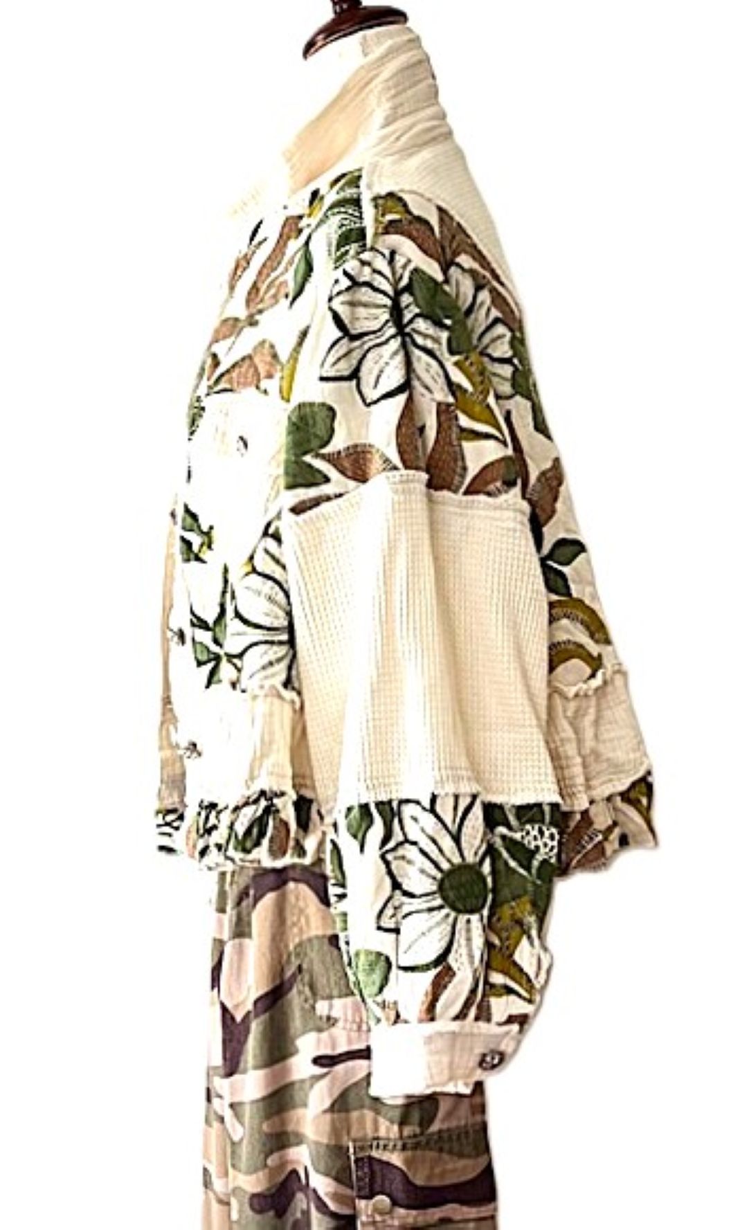 Jacket: Short Vintage Style Floral Pattern Boho Top, The Perfect Top Layer All Year.