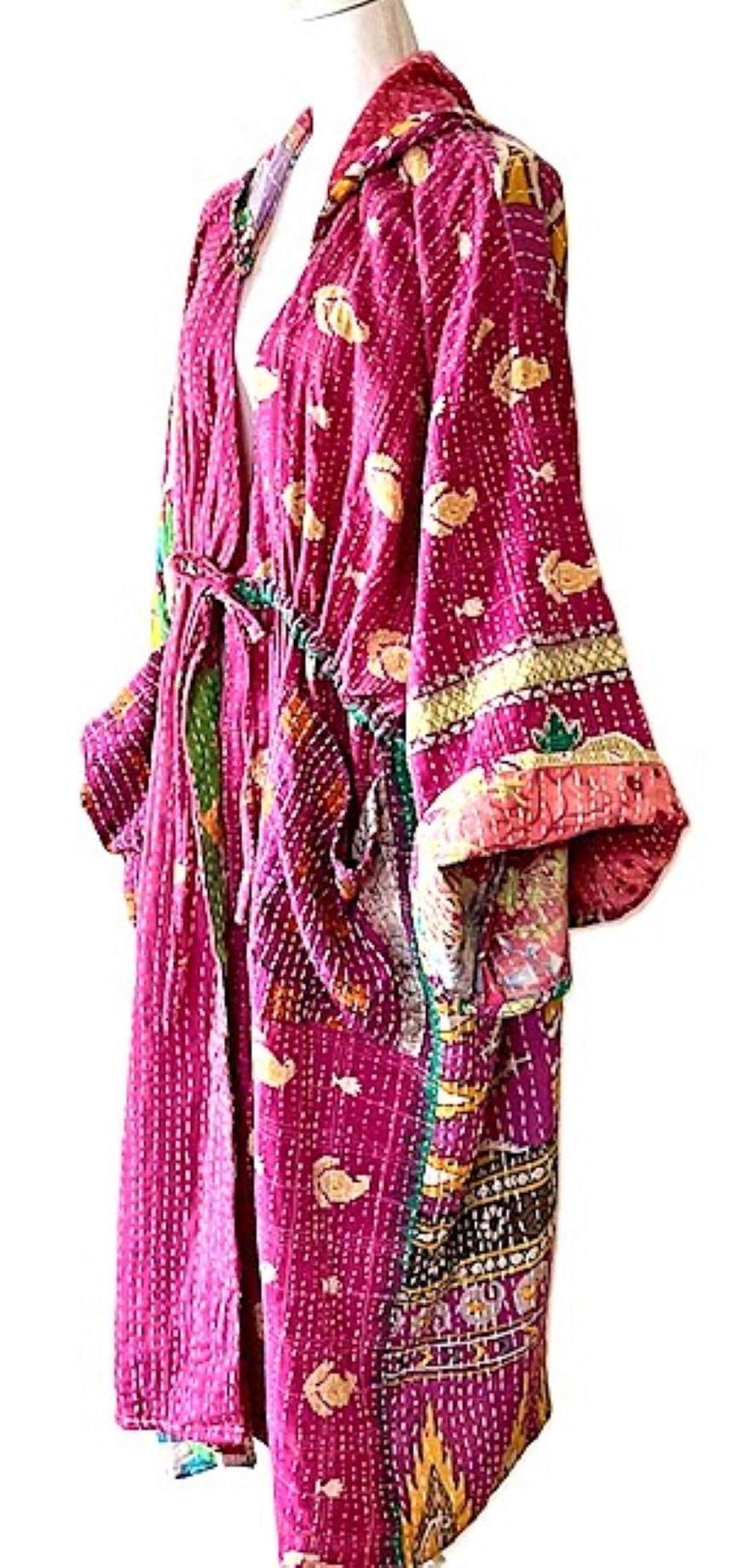 Kantha Bae Dreamweaver Hoodie Kimono Is Magical. Fuschia