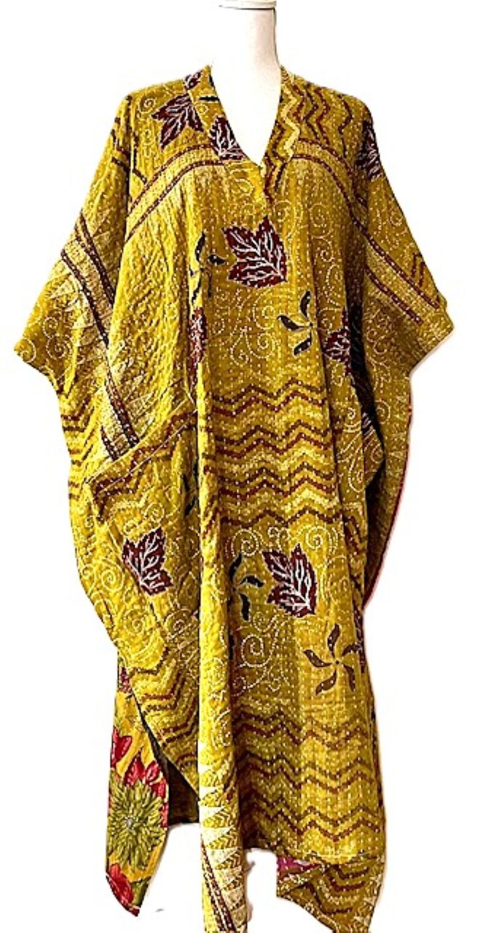 Kantha Bae Just This Muu, The Perfect Lounger For Home and Resort (Bronze and Mustard)