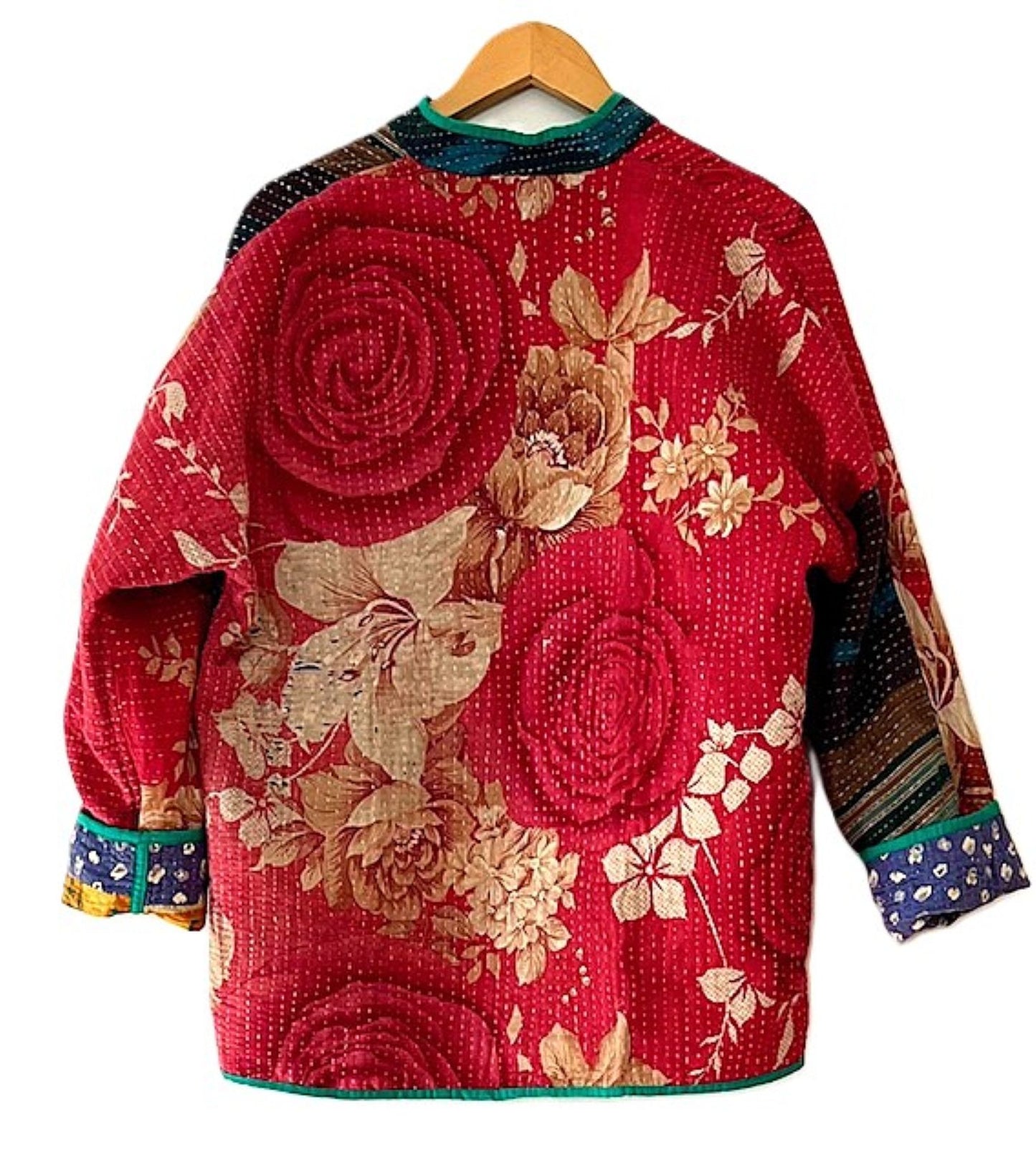 Collector's Piece: Fully Reversible Artisan Cotton Quilted Patchwork Jacket