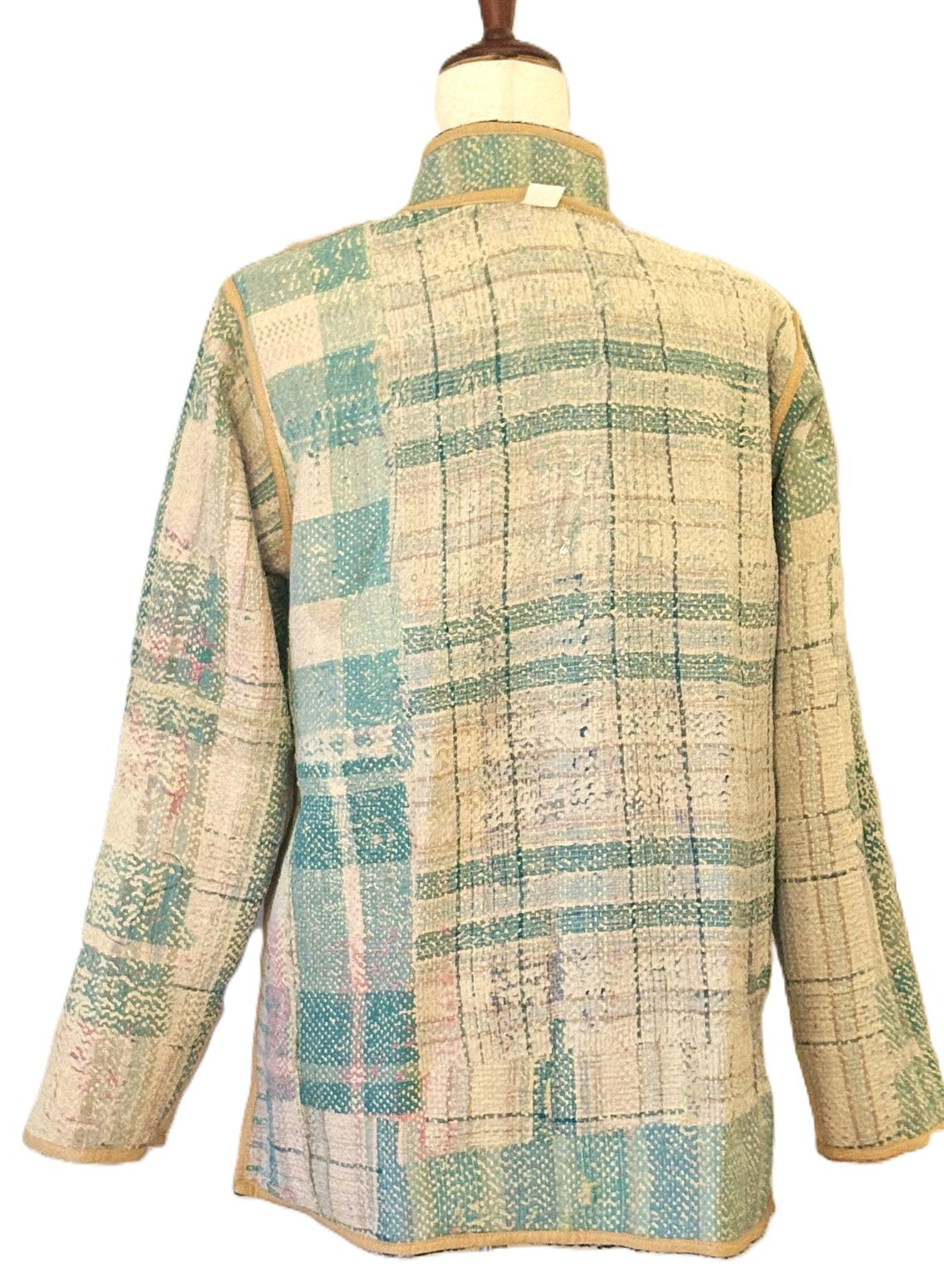 Specialty Collection, Hand Embroidered Kantha Patchwork Jacket: Reversible Cotton Sari Kimono (Multi Colored) (Copy)