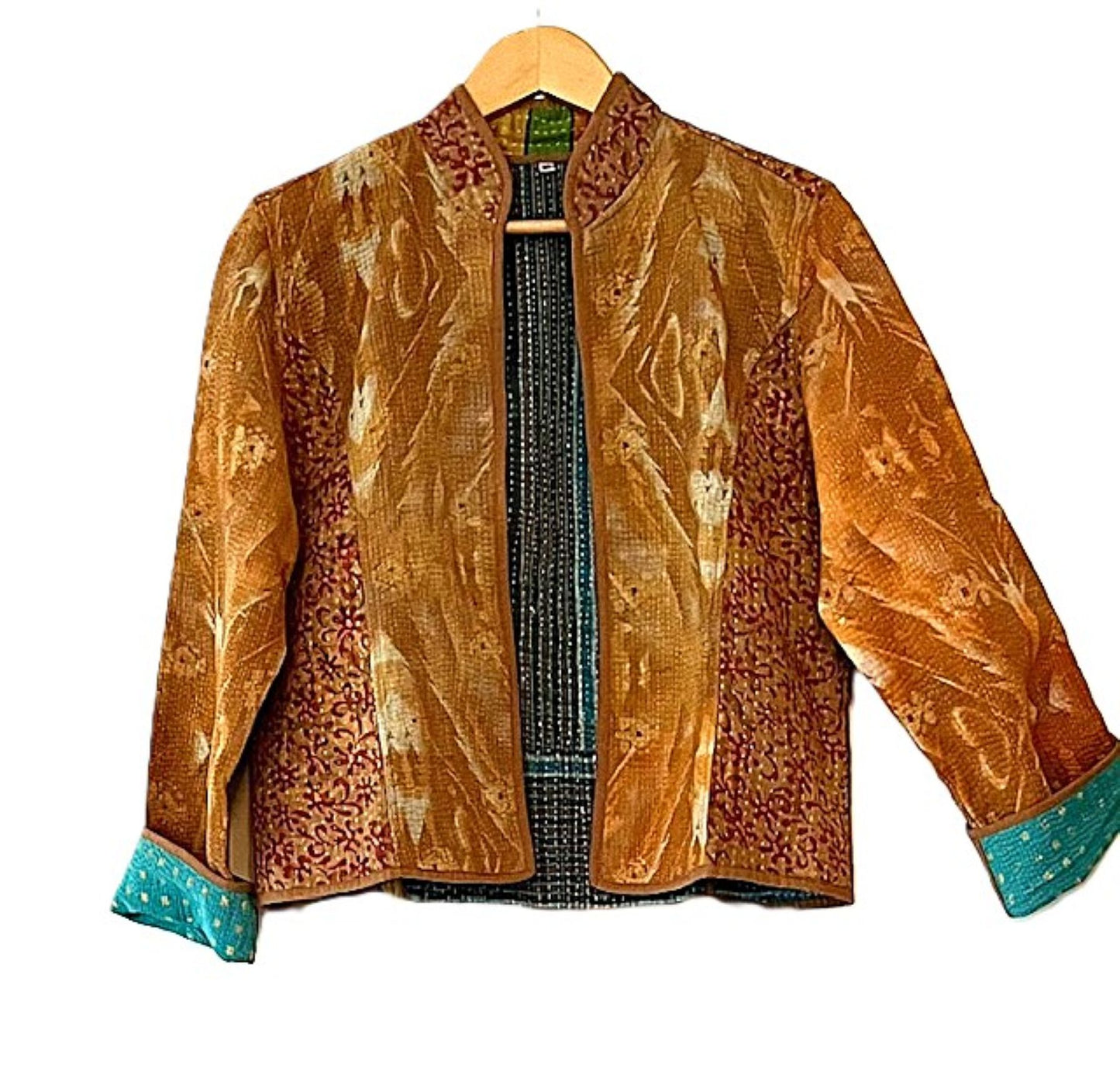Fully Reversible Luxe Cotton Quilted Jacket. Best Seller. (Bronze)