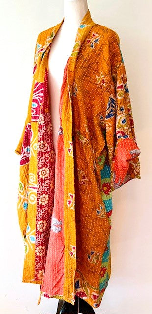 Kantha Bae Dreamweaver Kimono Is A Statement Piece. (Orange)