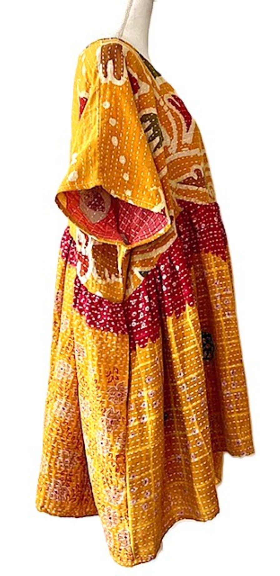 Artisan Quilt Mini Dress. Comfortable, Soft, and Very Chic (Bronze)