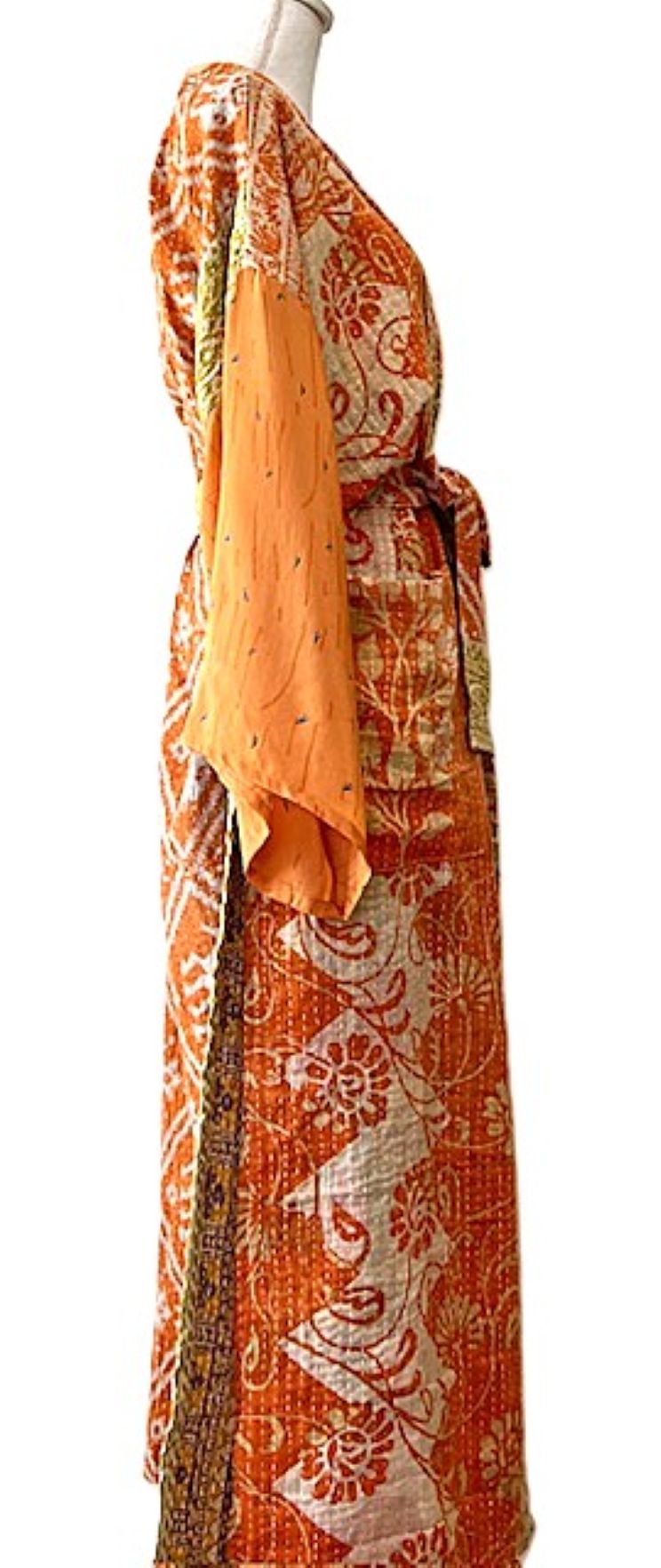 Kantha Bae Majestic Kimono Is It, Abstract (Orange)