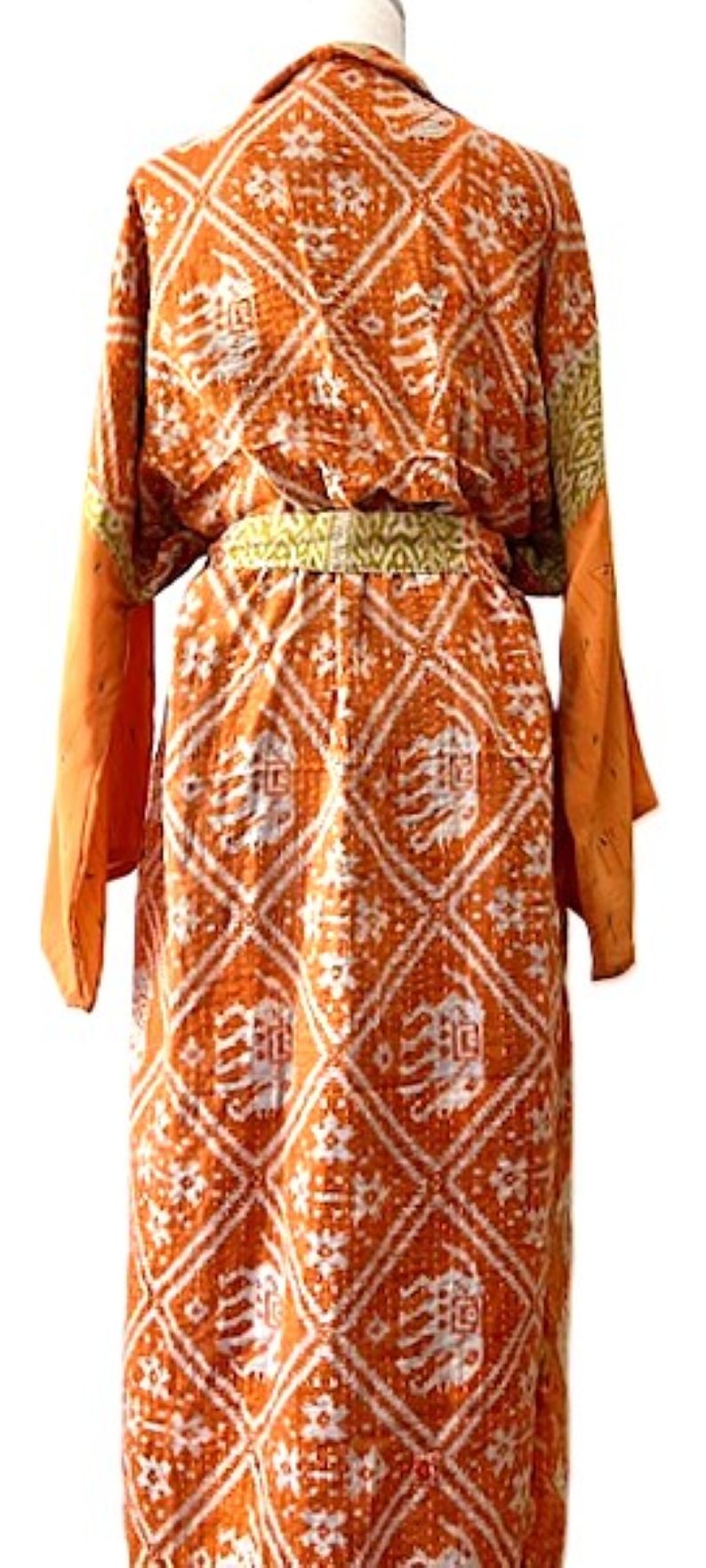 Kantha Bae Majestic Kimono Is It, Abstract (Orange)