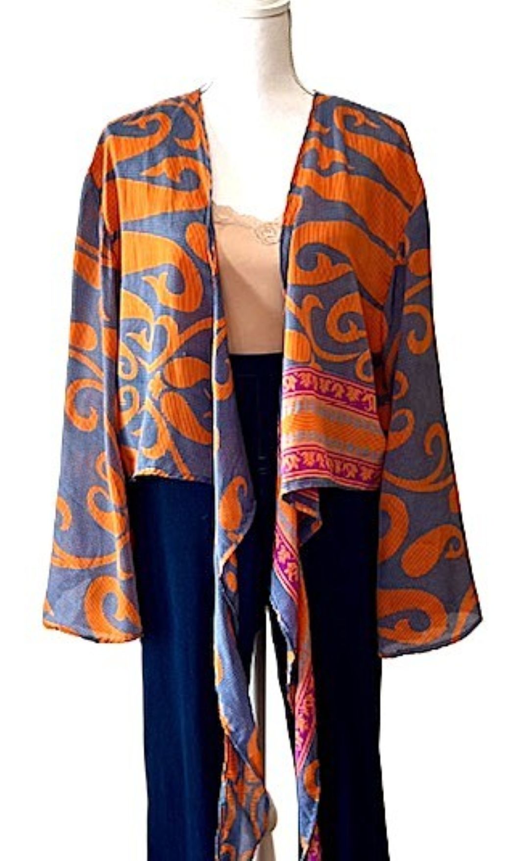 Striking Silk Wrap Crop Tops. Available 3 Different Prints.