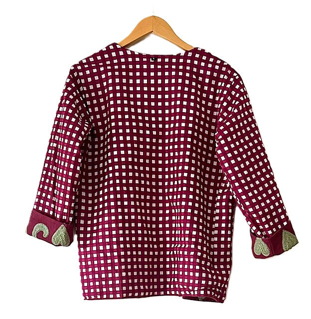 Jacket, Wearable Art In This Hand Embroidered Abstract Art Jacket. Short and Fully Reversible.(Black Silver) (Copy)