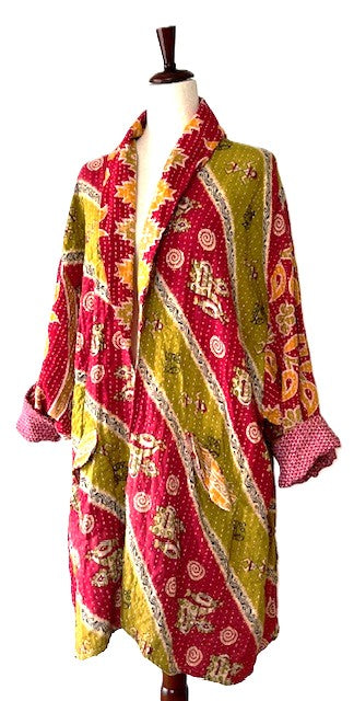 Kantha Bae Blazer Jacket is a No Brainer (Red/Green)