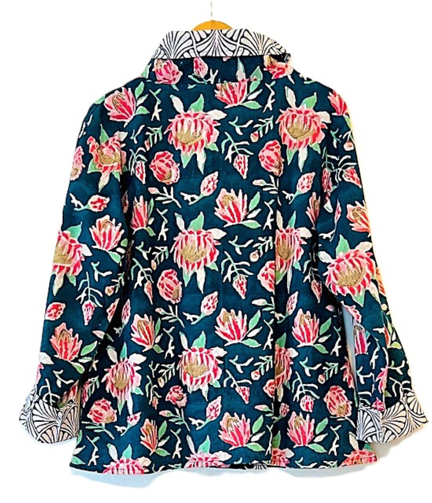 New Style: Fashionable Designer Floral Cotton Jacket. 2 Prints Available