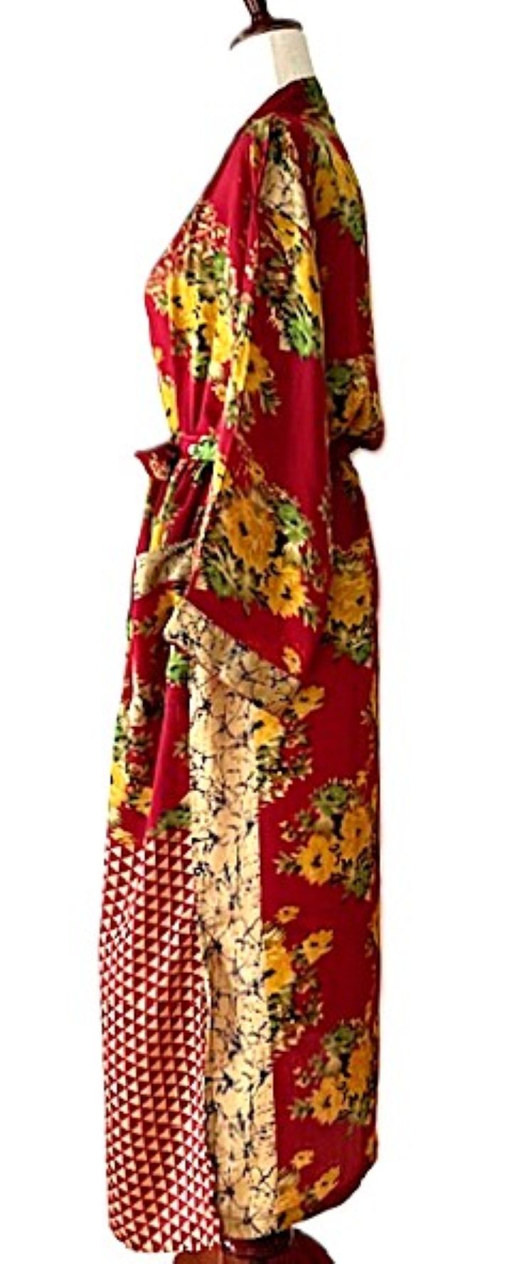 Luxurious and Fashionable Silk Kimono Duster Dress. On Trend