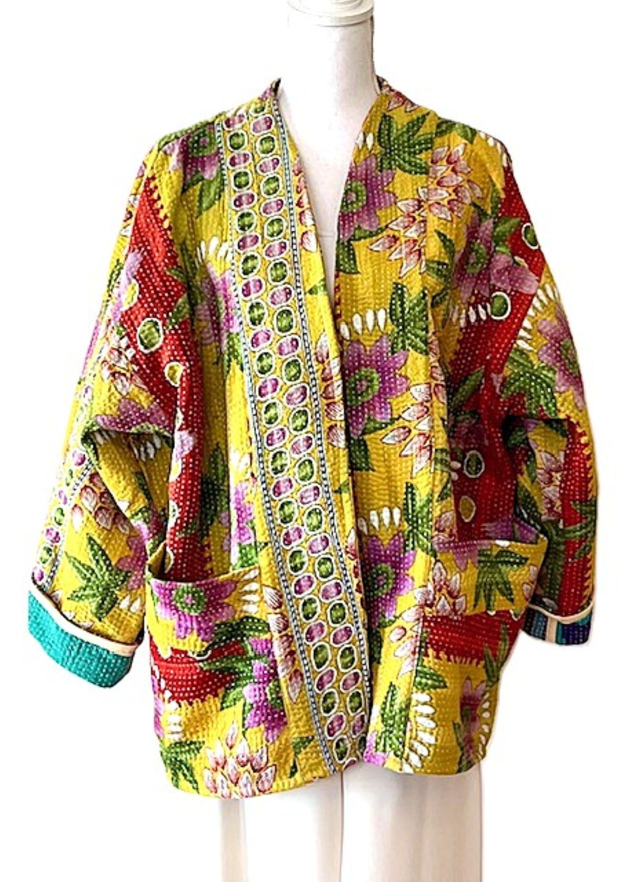 Reversible Short Quilted Jacket Is Tailored, Smart and Versatile.(Mustard)