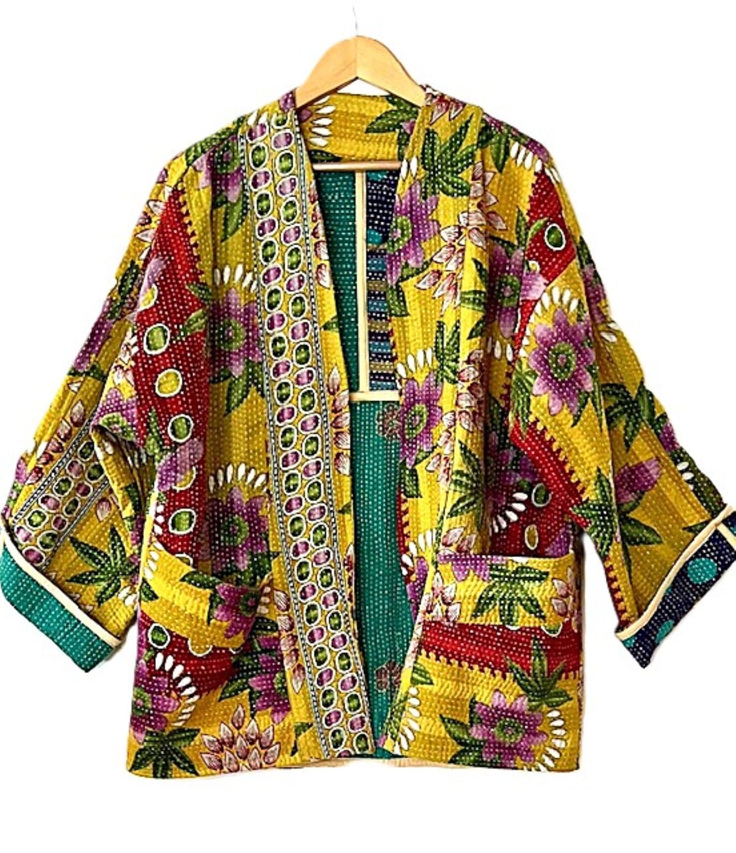 Reversible Short Quilted Jacket Is Tailored, Smart and Versatile.(Mustard)