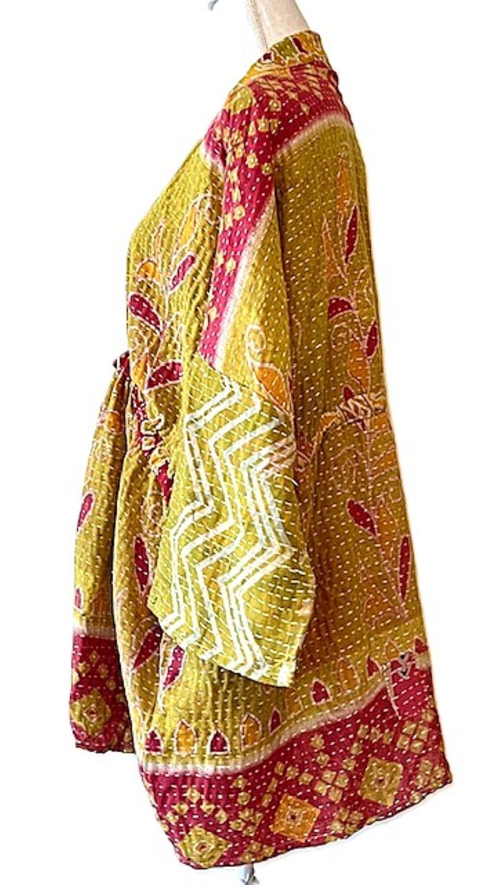 Kantha Bae Shortie Kimono (Mustard)