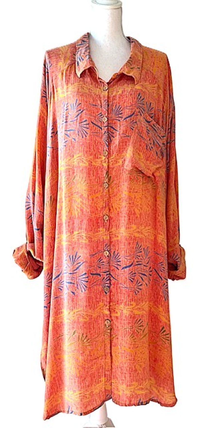 Kantha Bae Button Down Silk Dress. 3 Prints Available. NEW STYLE